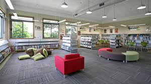 Community library interior completed by GTD Construction