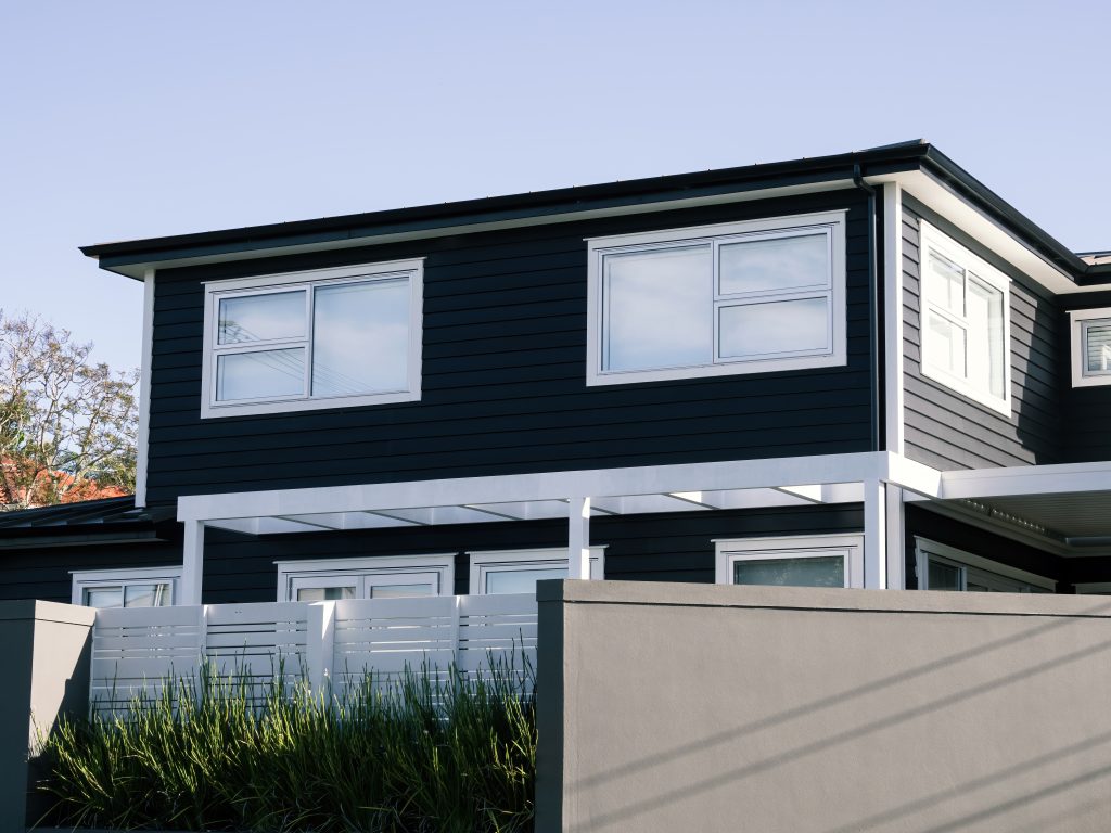 New residential townhouses completed by GTD Construction in Auckland